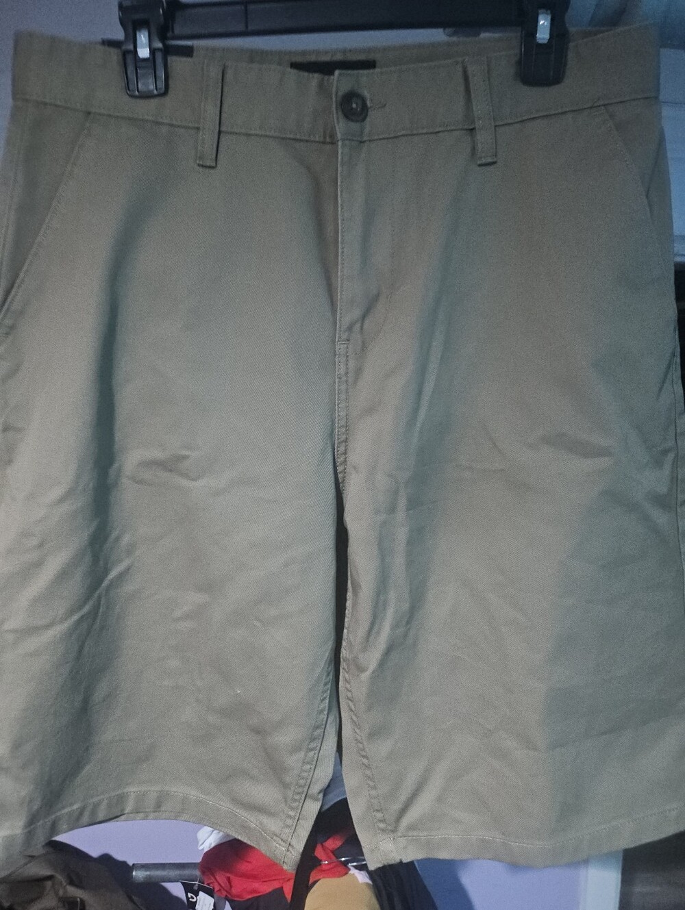 RSQ Men's Flat Front Khaki Shorts - Olive Tone